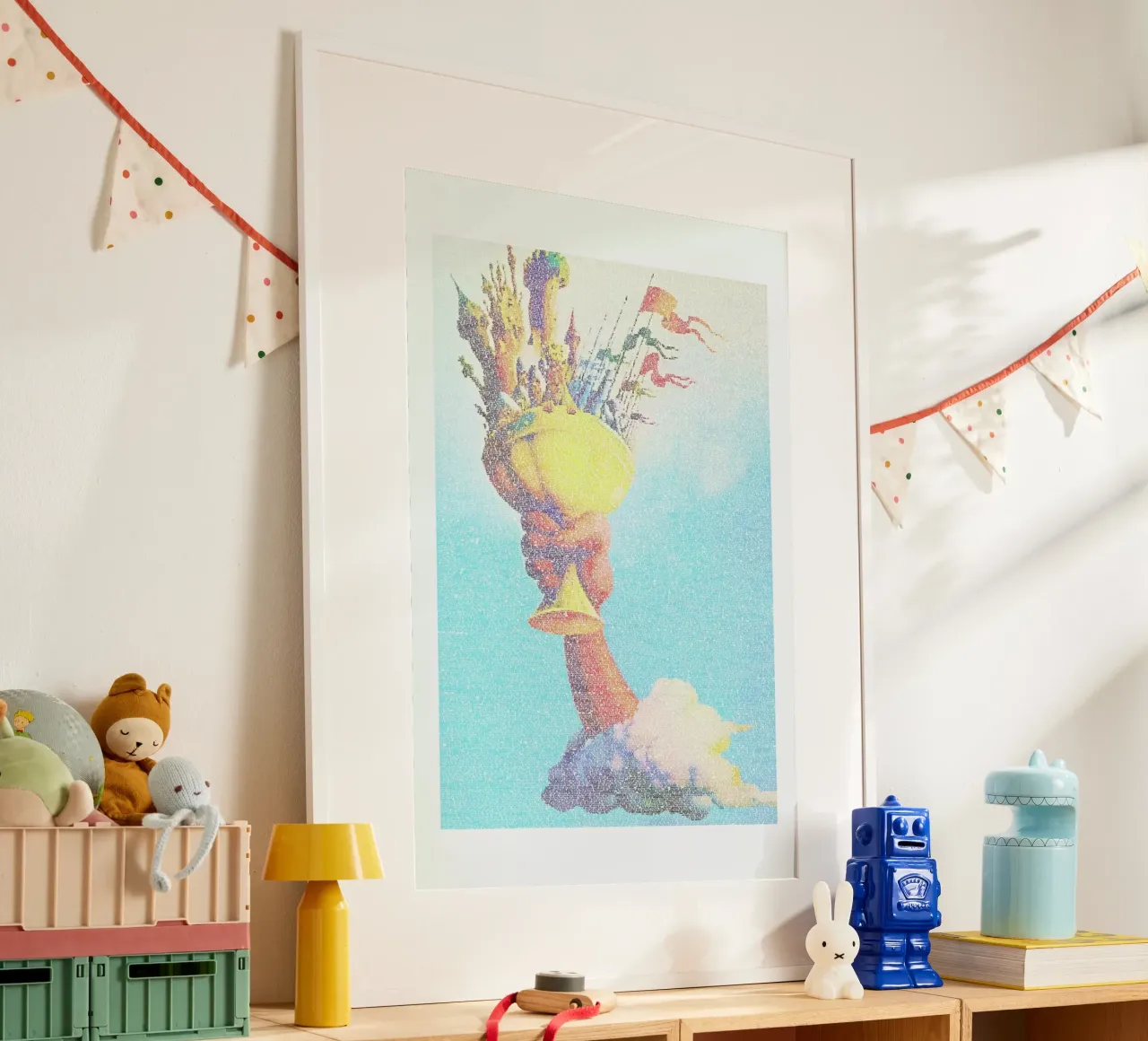 The Holy Grail poster con telaio in plastica da Robotic Ewe