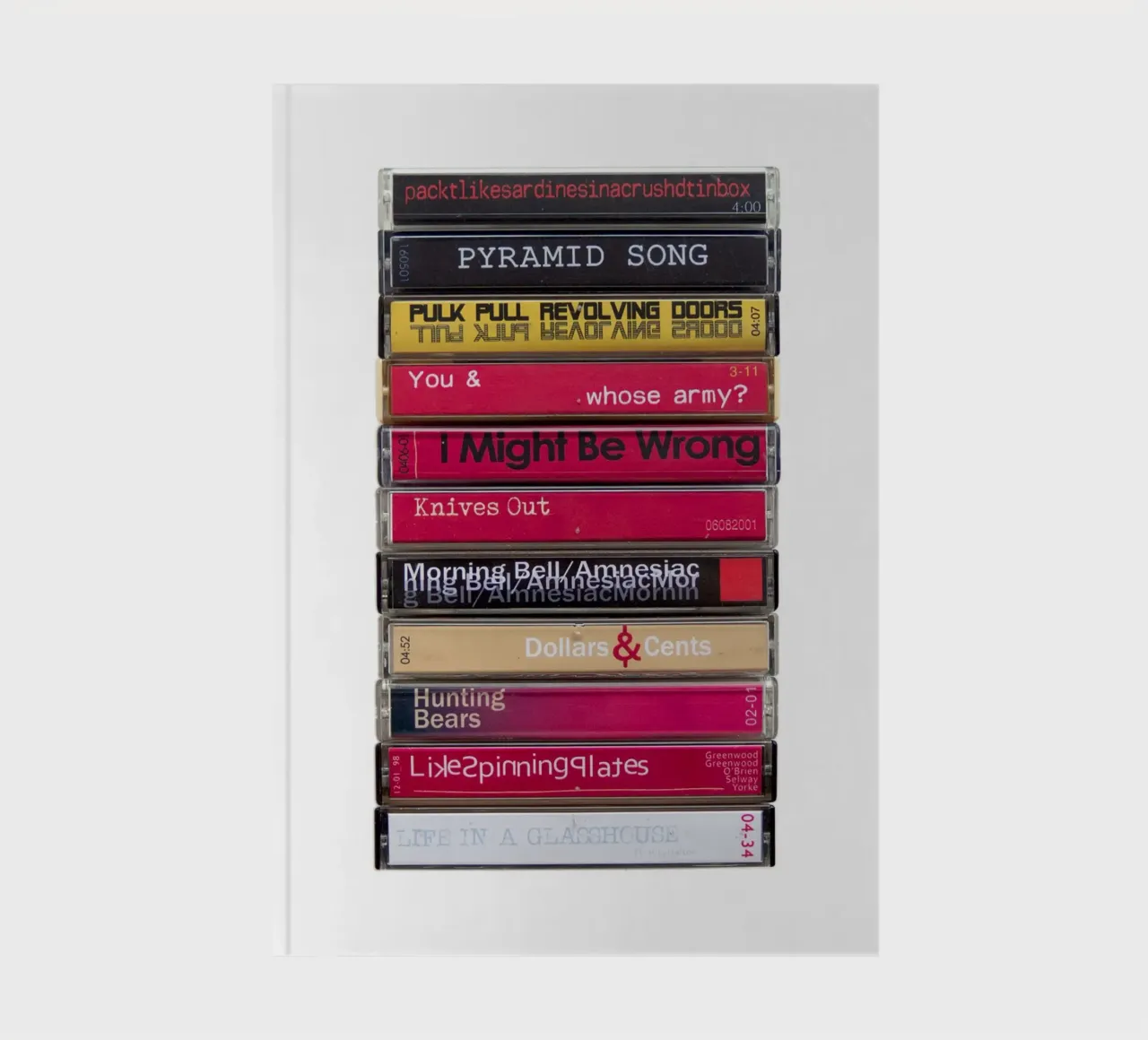 Radiohead - Amnesiac Cassette Print notebook by MrMustardPrints