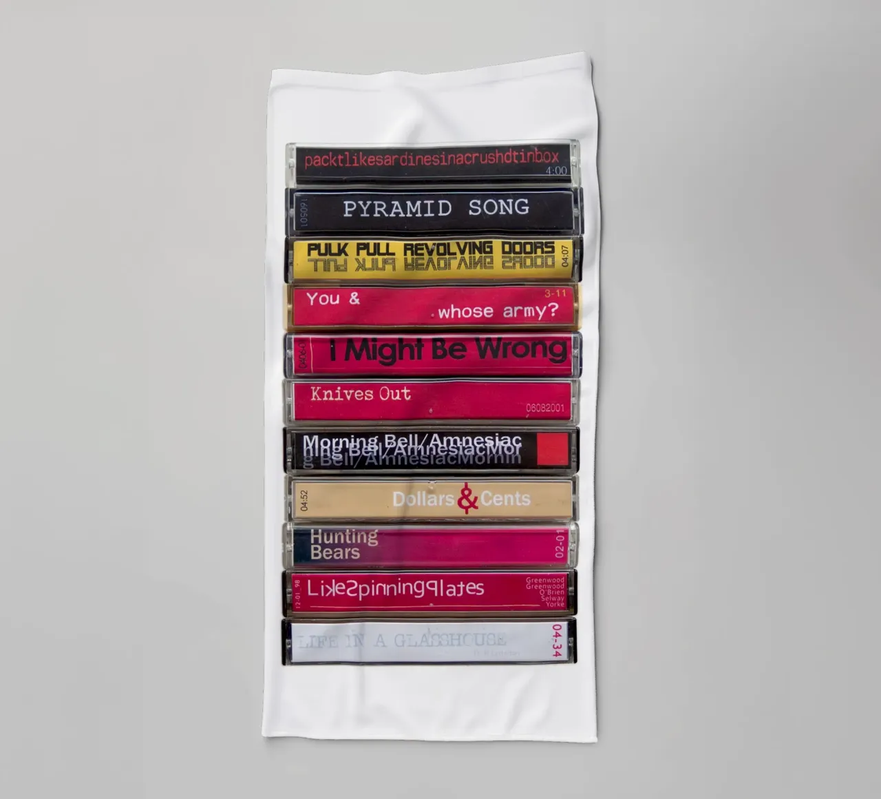 Radiohead - Amnesiac Cassette Print towel by MrMustardPrints