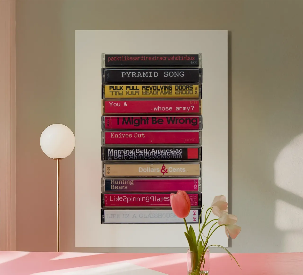 Radiohead - Amnesiac Cassette Print metacrilato de MrMustardPrints