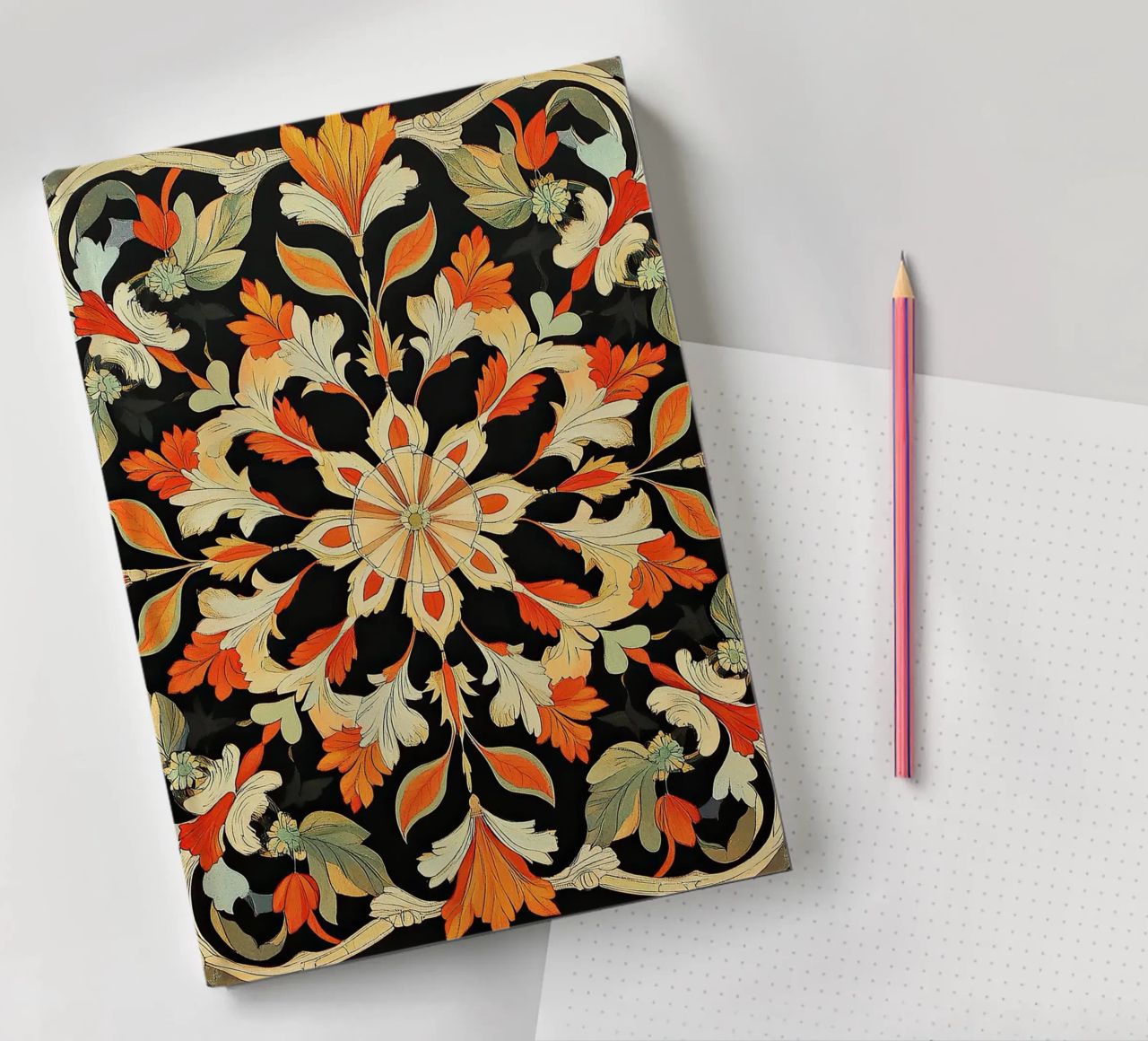William Morris "Floral Harmonies: The Art of Morris Patterns notebook by Nikis Art Studio