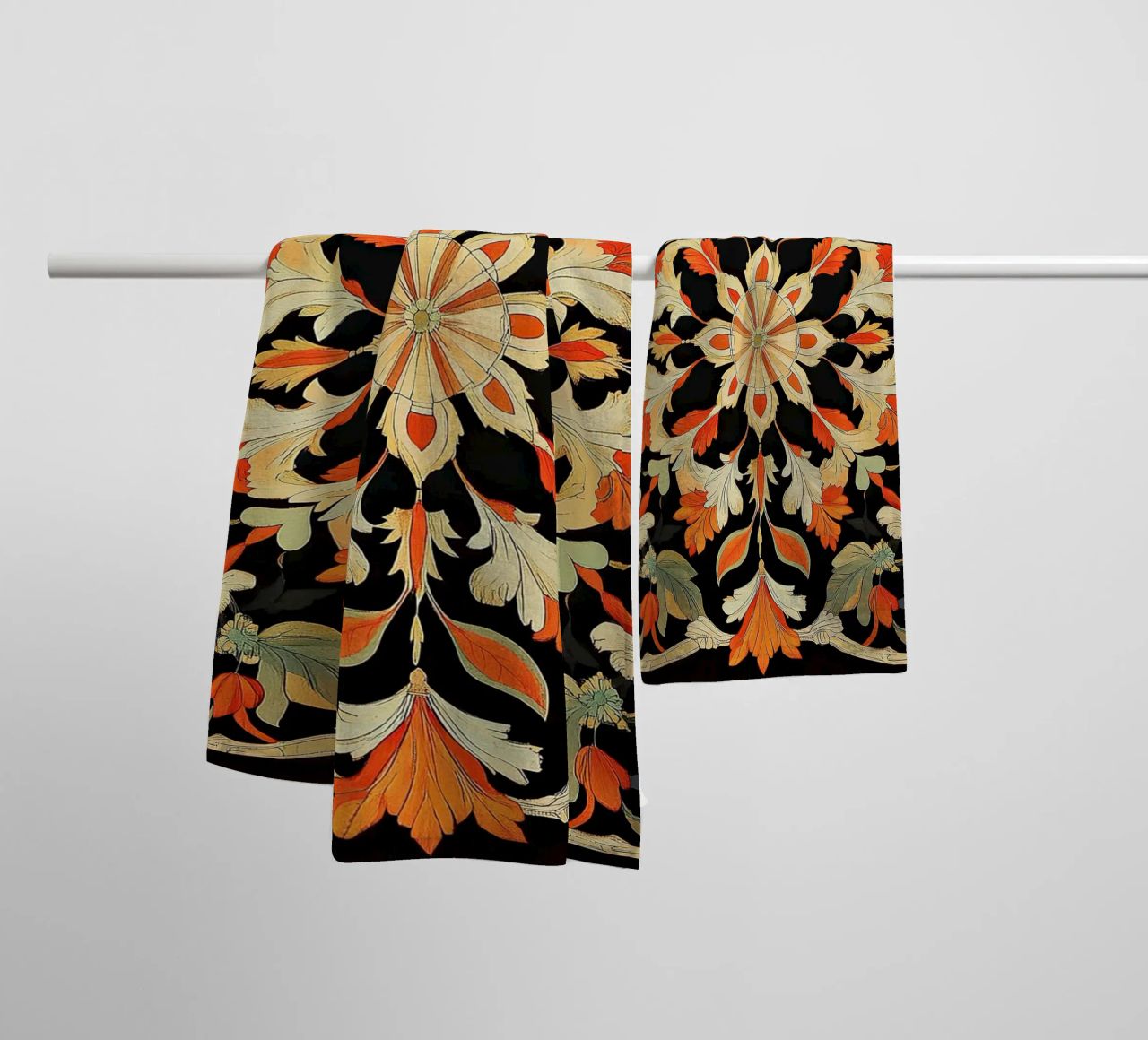 William Morris "Floral Harmonies: The Art of Morris Patterns towel by Nikis Art Studio