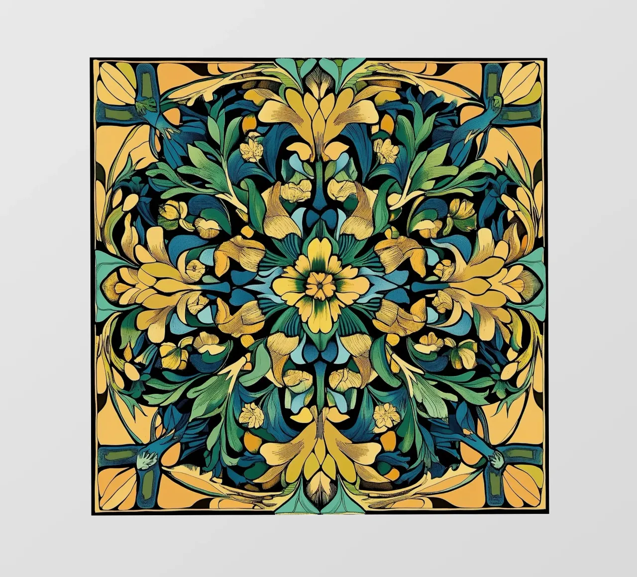 William Morris "Elegance in Detail: A Tribute to Morris" pellicola backlit da Nikis Art Studio