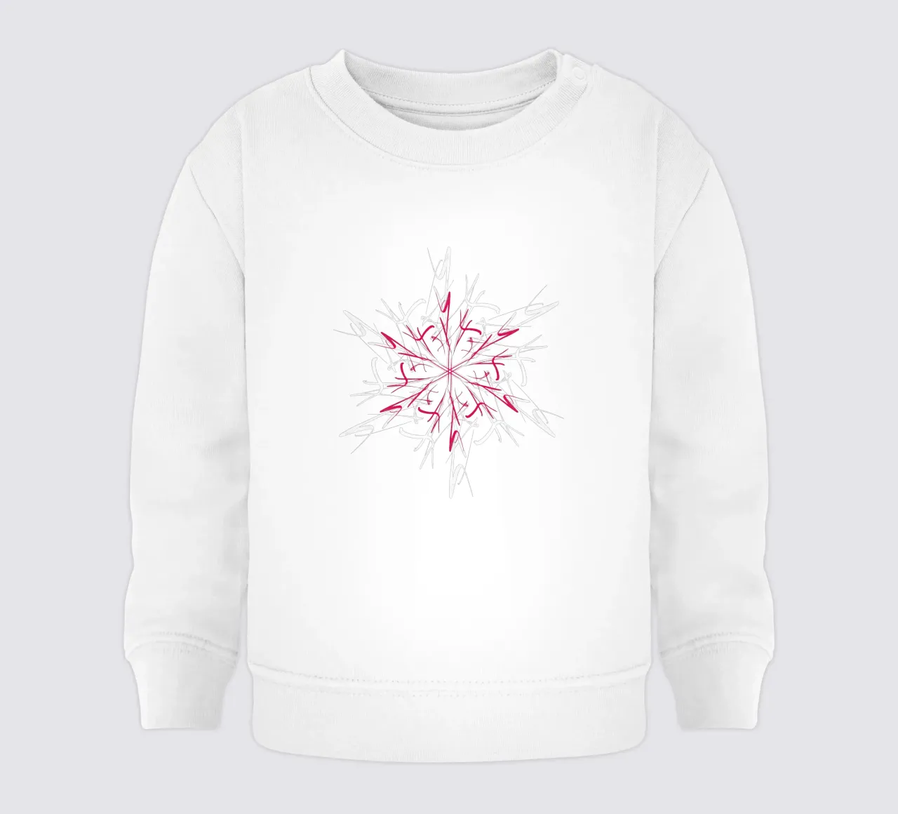 Stella di Natale | Magenta e Grigio Argento felpa neonato da sabidussi