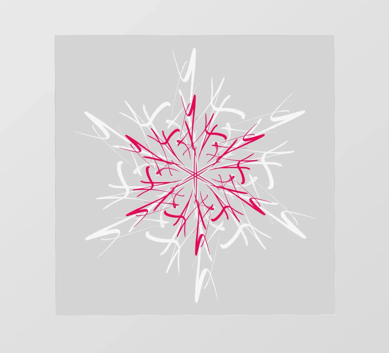 Stella di Natale | Magenta e Grigio Argento telo in pvc da sabidussi