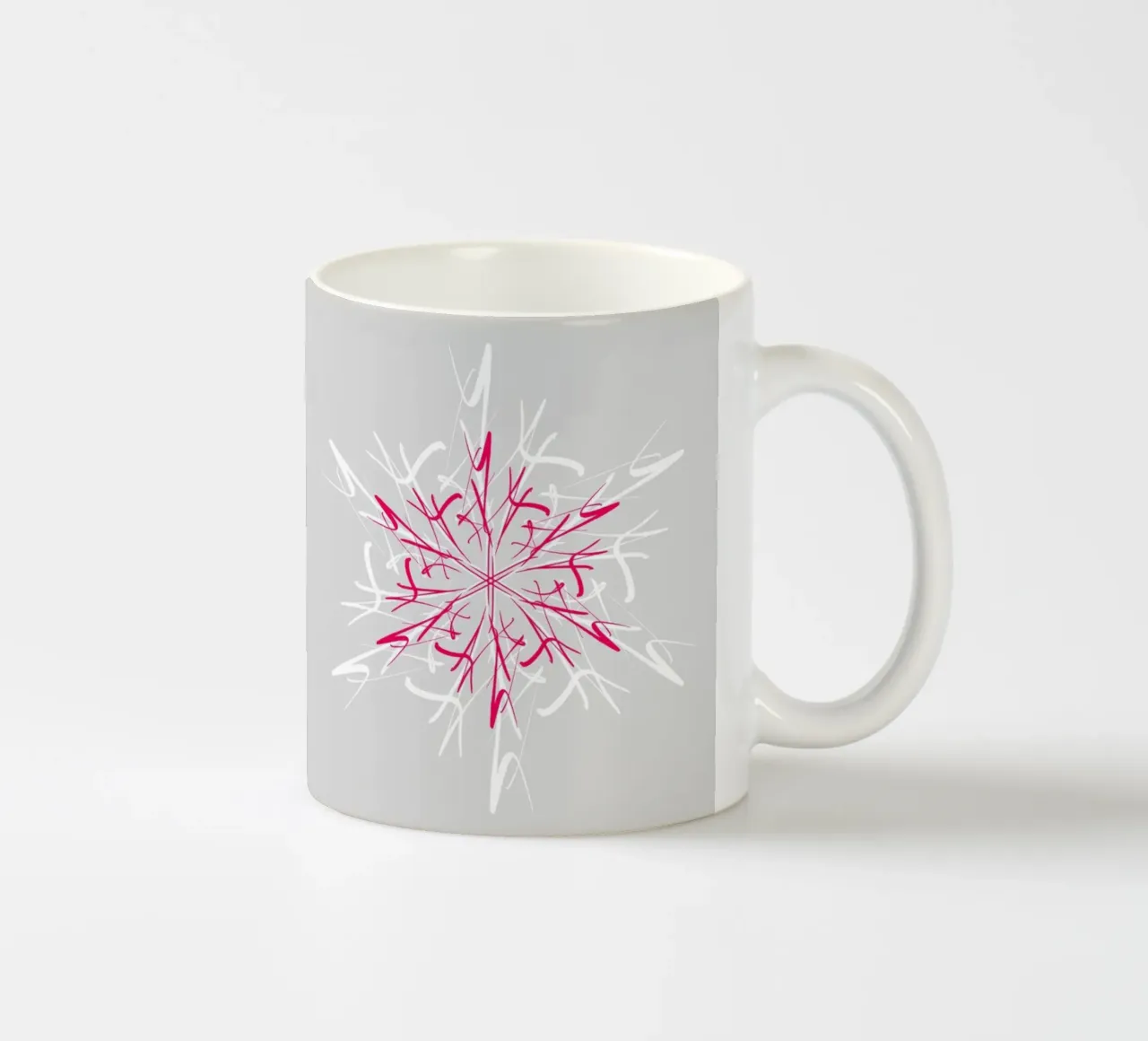 Stella di Natale | Magenta e Grigio Argento tazza in ceramica da sabidussi
