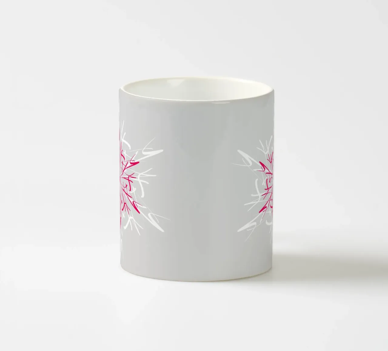 Stella di Natale | Magenta e Grigio Argento tazza in ceramica da sabidussi