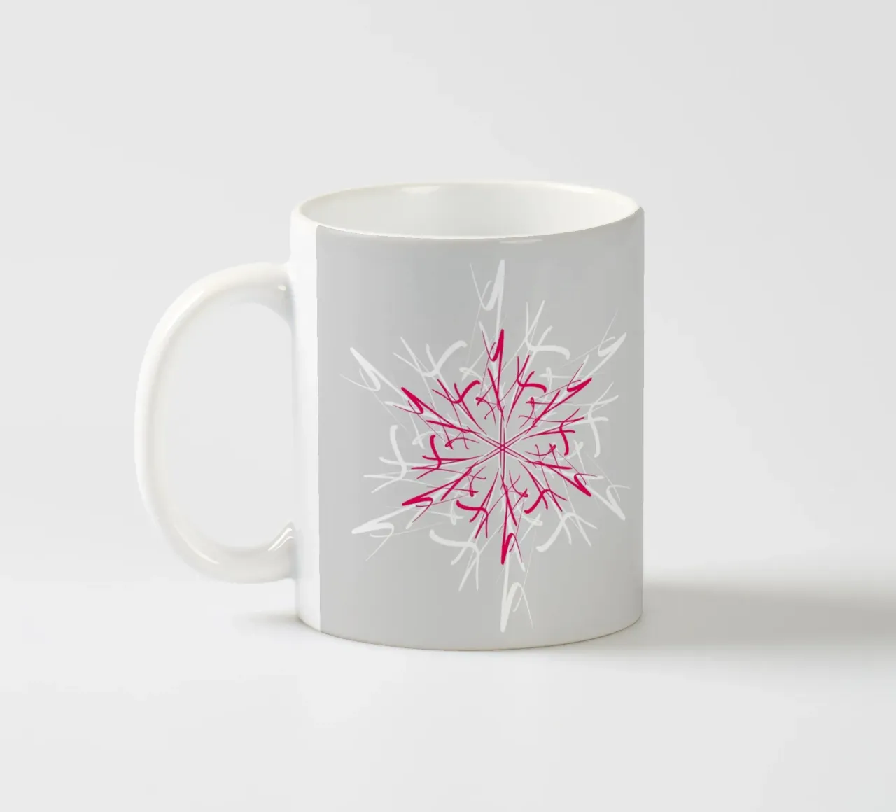 Stella di Natale | Magenta e Grigio Argento tazza in ceramica da sabidussi