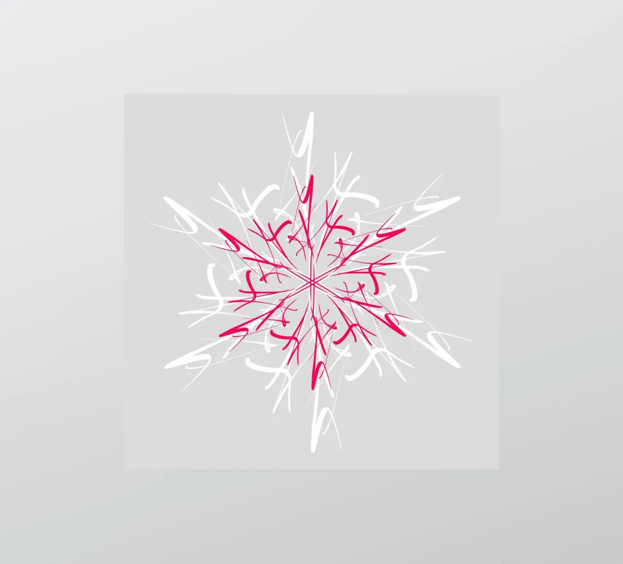 Stella di Natale | Magenta e Grigio Argento adesivo da sabidussi