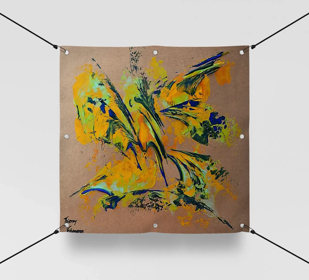 NATURAL STYLE 1 telo in pvc da Thierry Vobmann Abstract painting