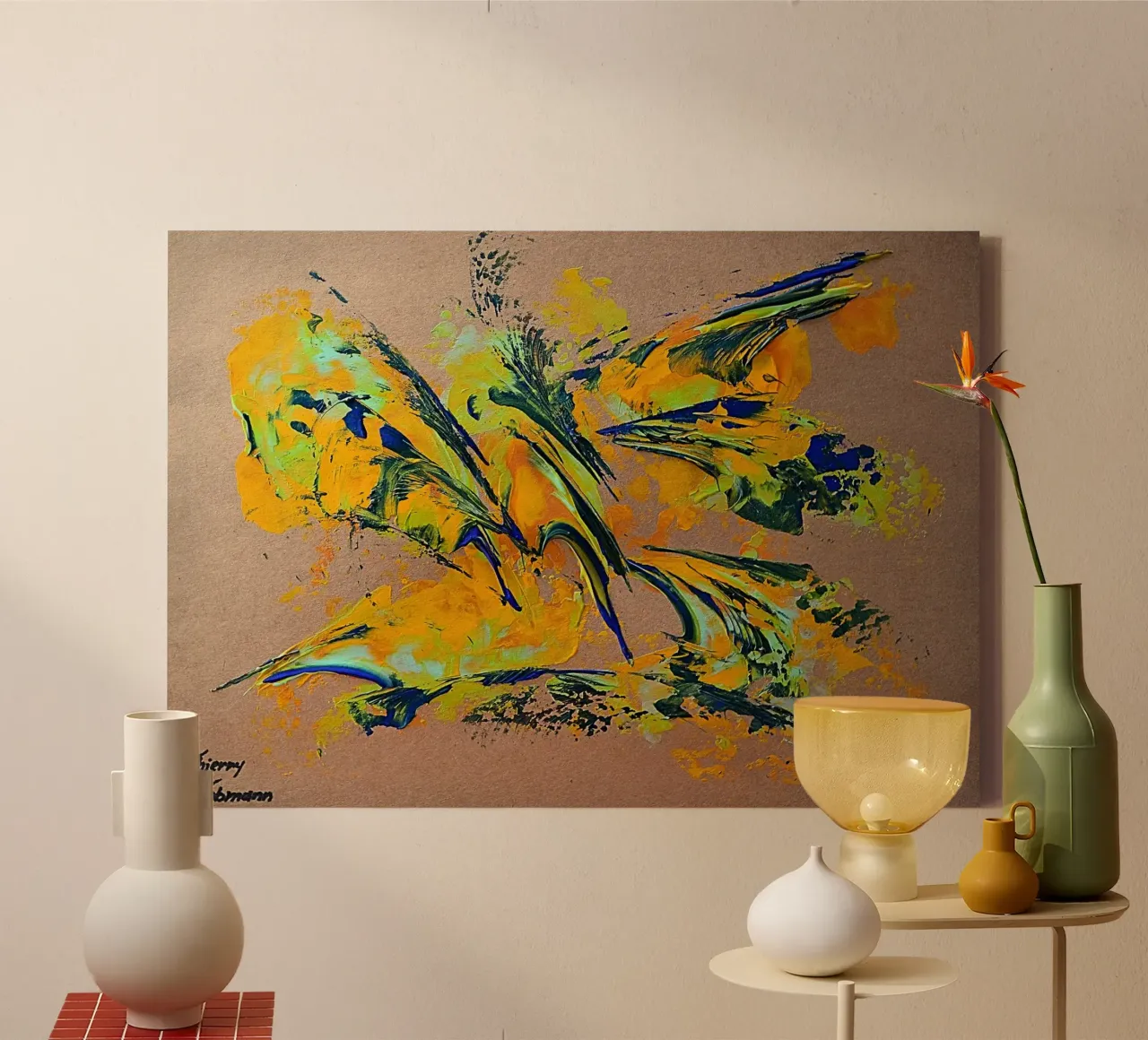 NATURAL STYLE 1 tela con Cornice a cassetta da Thierry Vobmann Abstract painting
