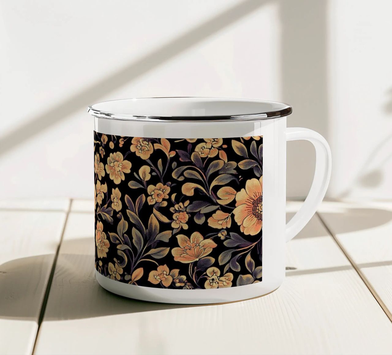 William Morris "Whimsy and Wonder: Morris’s Botanical World" tazza in smalto da Nikis Art Studio