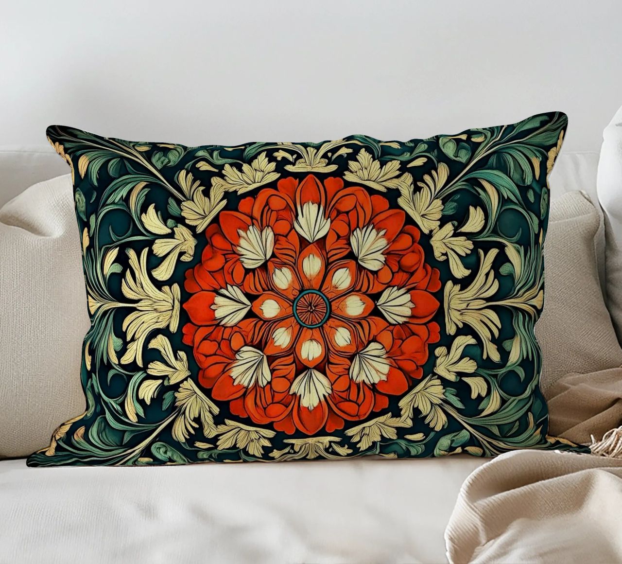 William Morris "Floral Folklore: The Story of William Morris coussin de Nikis Art Studio