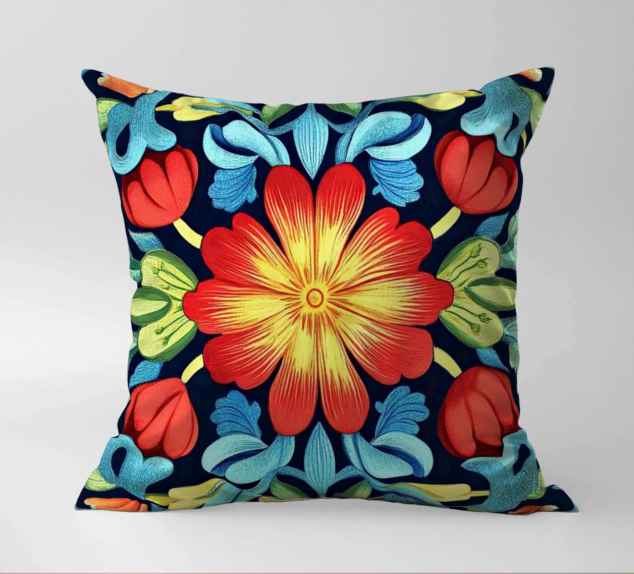 William Morris "Wildflower Whimsy: The Spirit of Morris" decorative cushion by Nikis Art Studio