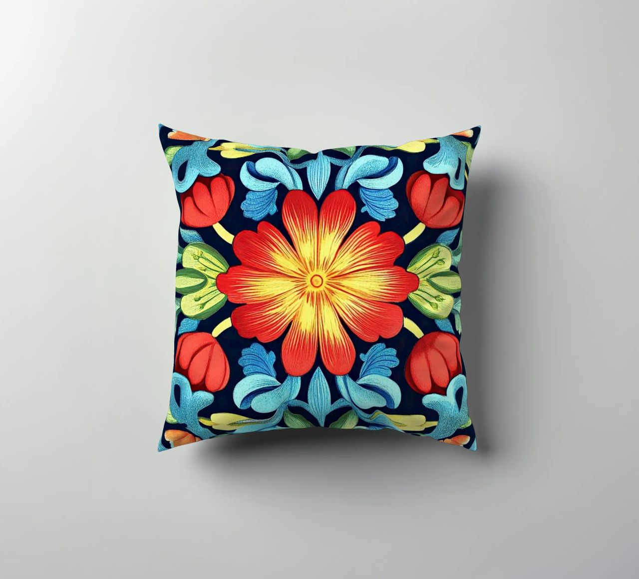 William Morris "Wildflower Whimsy: The Spirit of Morris" decorative cushion by Nikis Art Studio