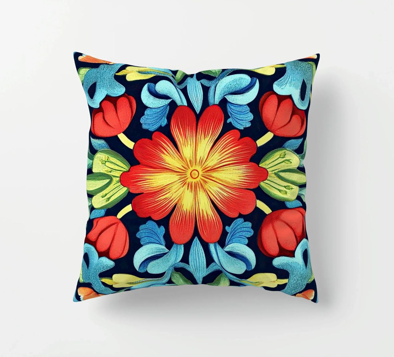 William Morris "Wildflower Whimsy: The Spirit of Morris" decorative cushion by Nikis Art Studio