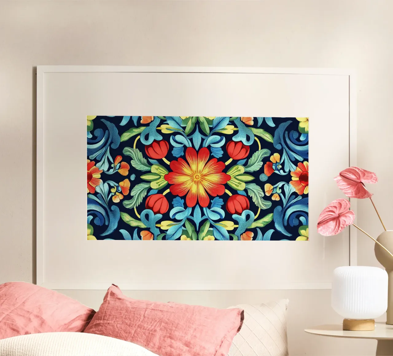 William Morris "Wildflower Whimsy: The Spirit of Morris" poster con telaio in legno da Nikis Art Studio