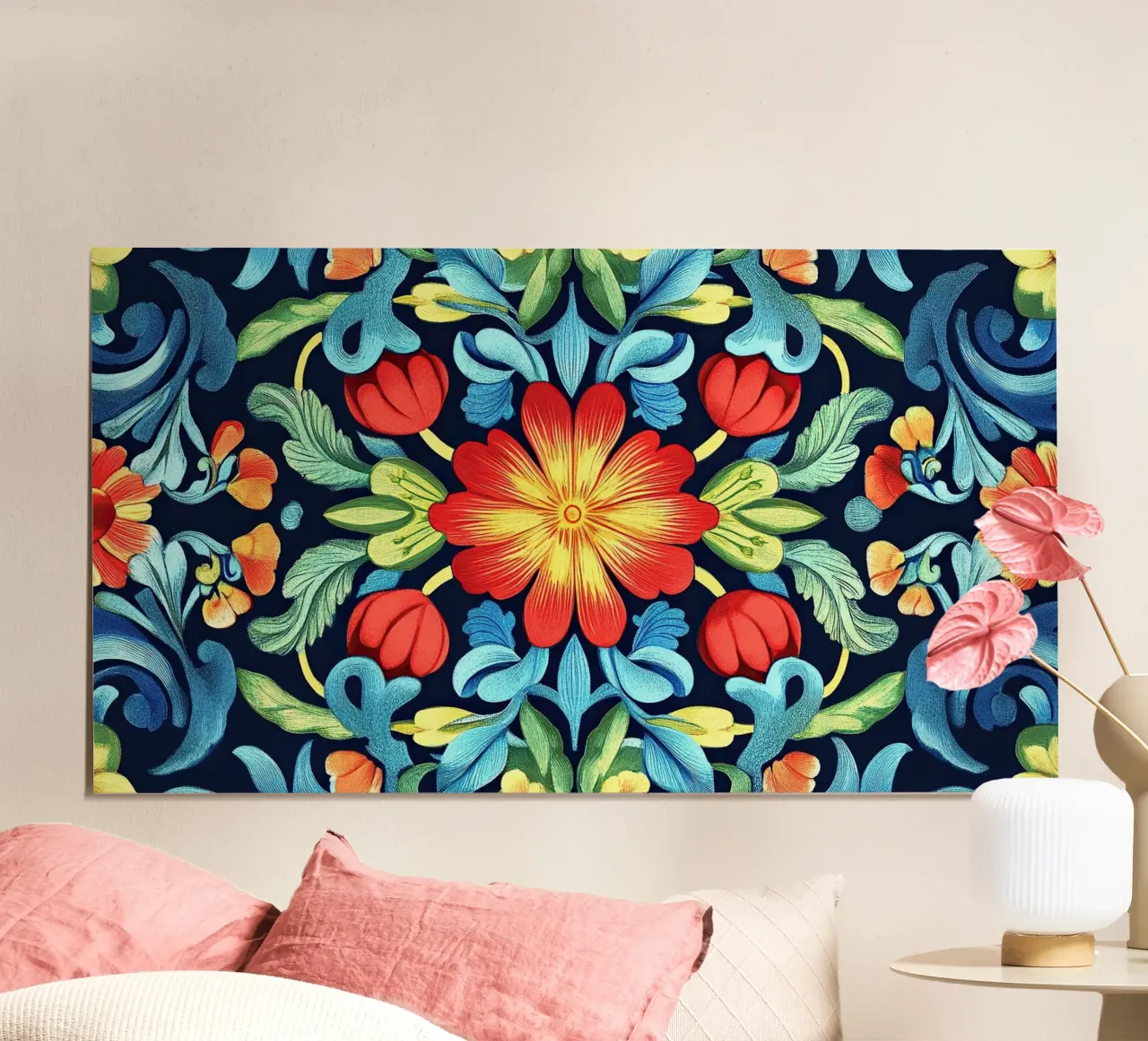 William Morris "Wildflower Whimsy: The Spirit of Morris" poster con telaio in legno da Nikis Art Studio
