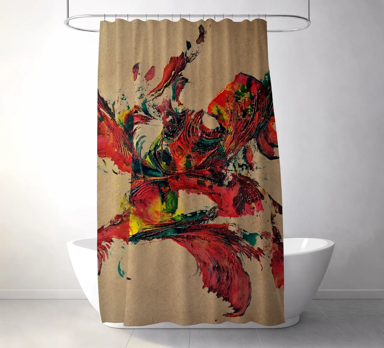 NATURAL STYLE 2 tenda da doccia da Thierry Vobmann Abstract painting