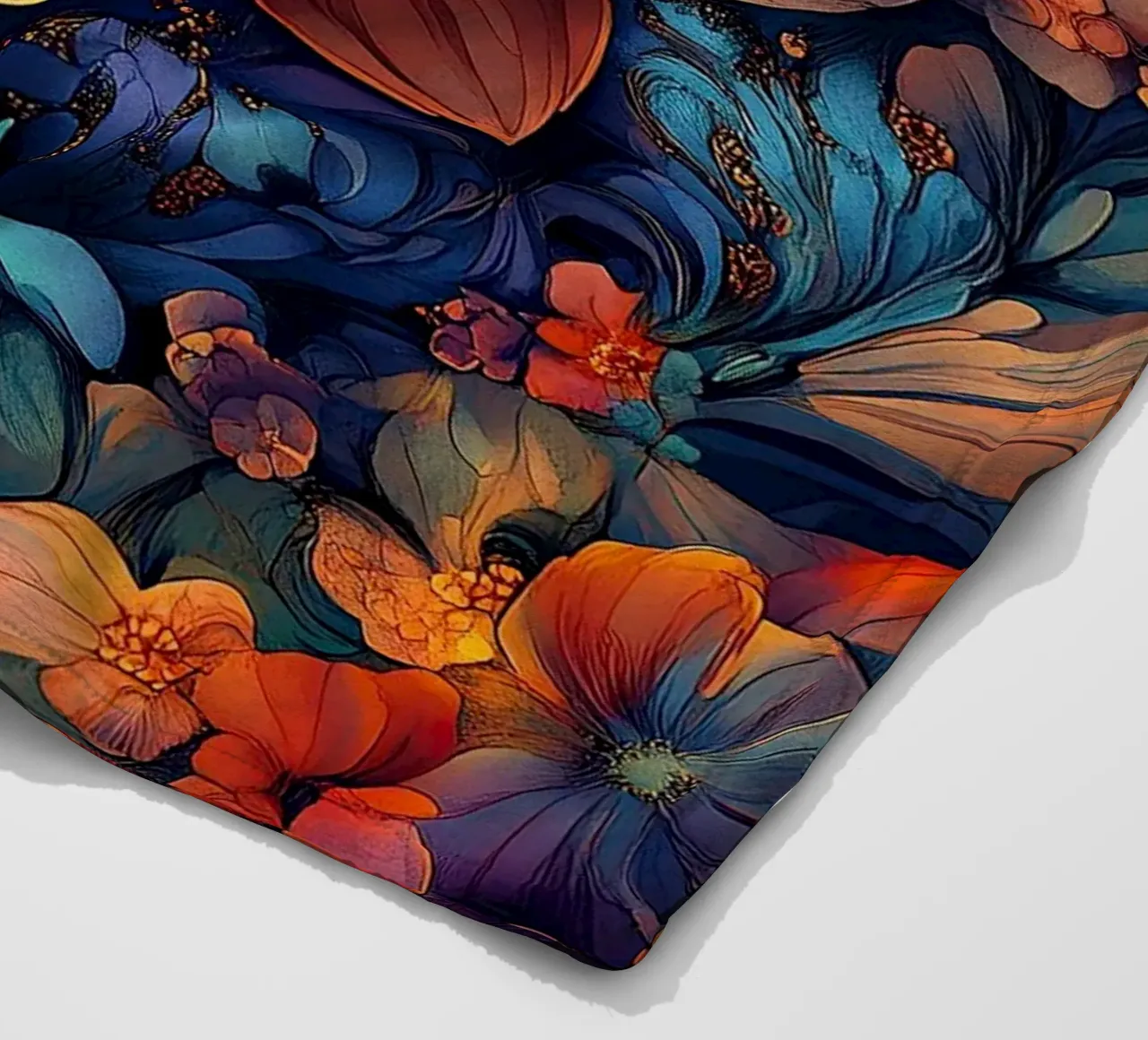 William Morris "Lotus" coperta in pile da Nikis Art Studio