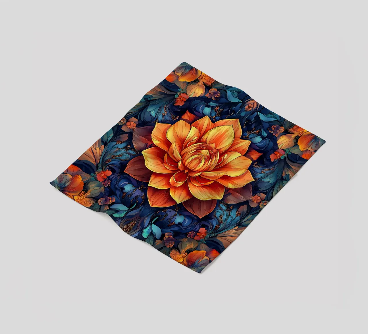 William Morris "Lotus" coperta in pile da Nikis Art Studio