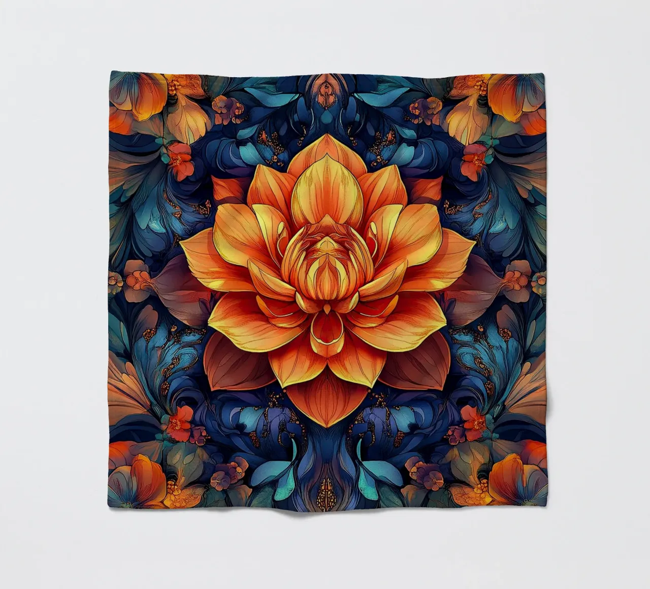 William Morris "Lotus" coperta in pile da Nikis Art Studio