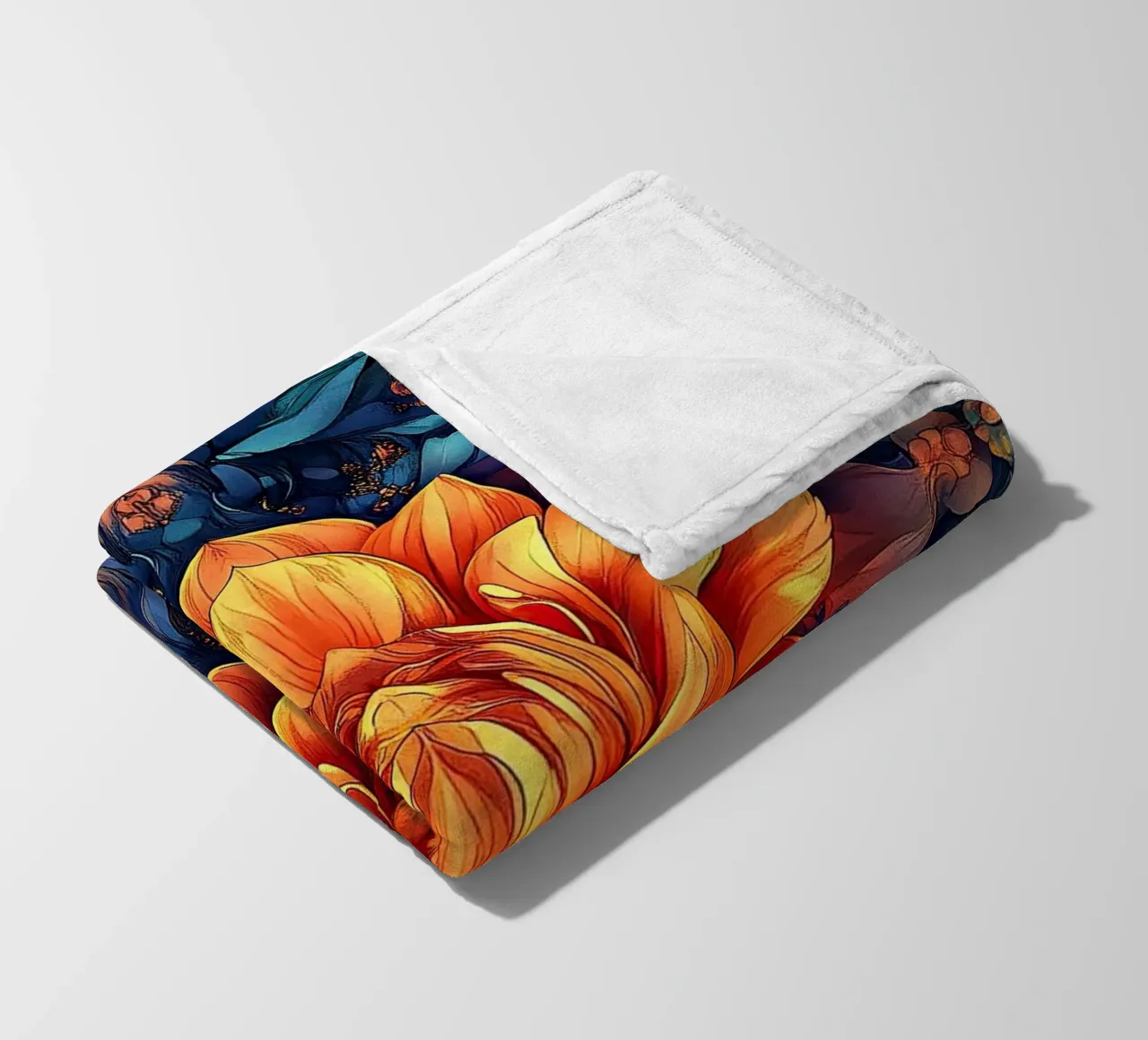 William Morris "Lotus" coperta in pile da Nikis Art Studio