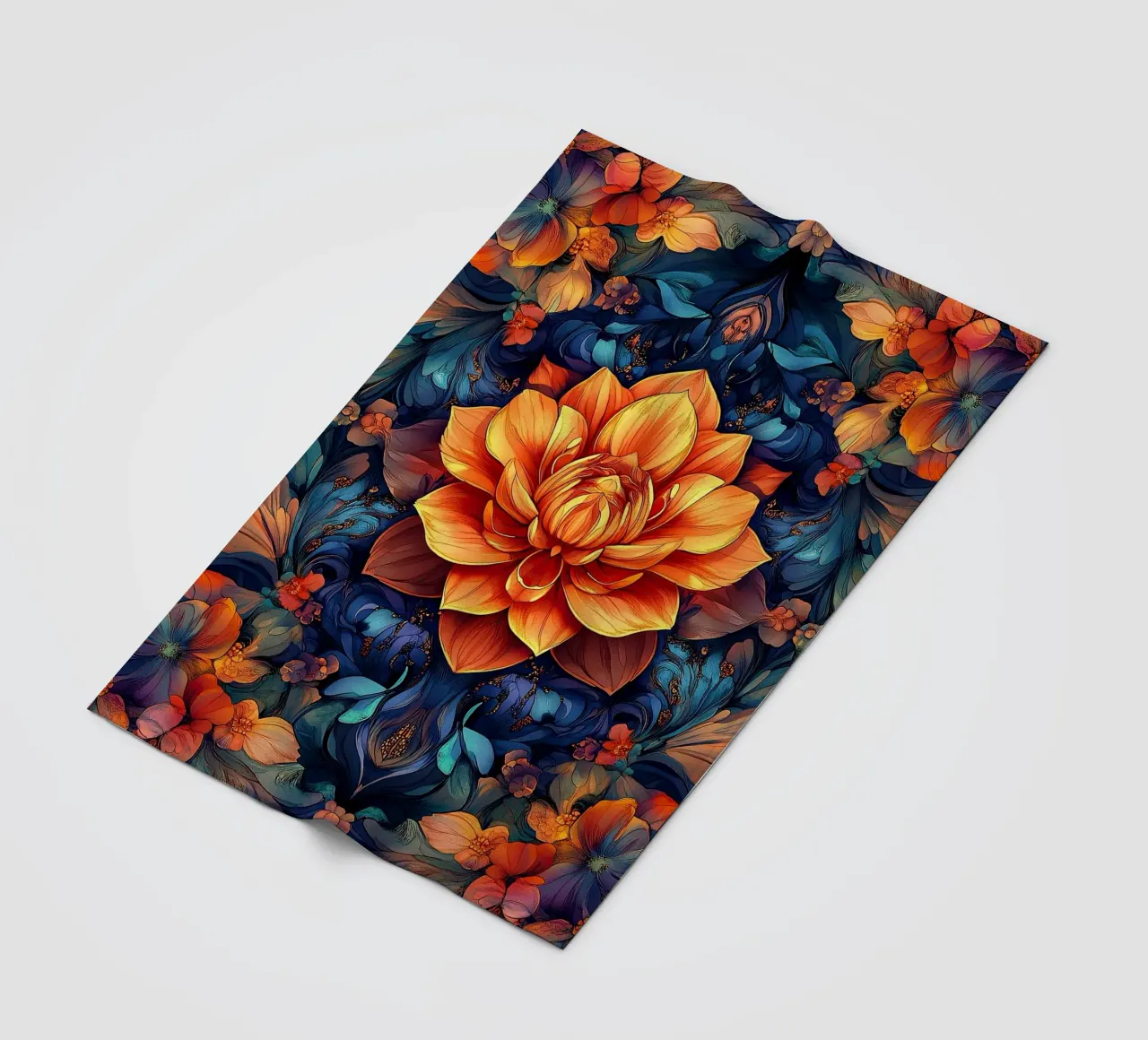 William Morris "Lotus" coperta in pile da Nikis Art Studio
