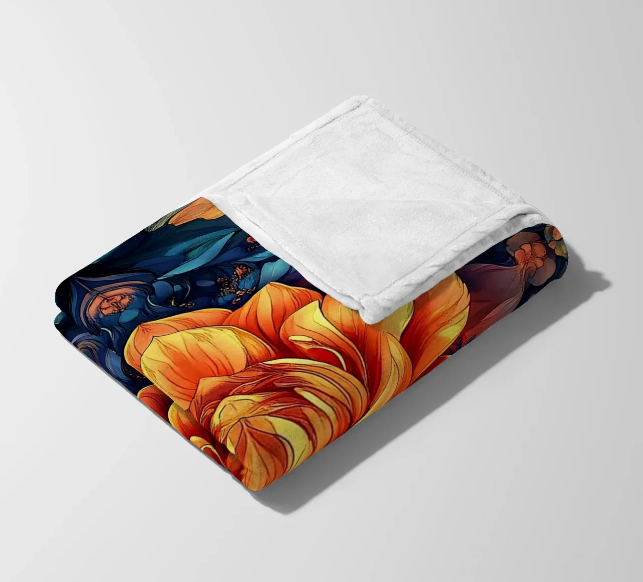 William Morris "Lotus" coperta in pile da Nikis Art Studio