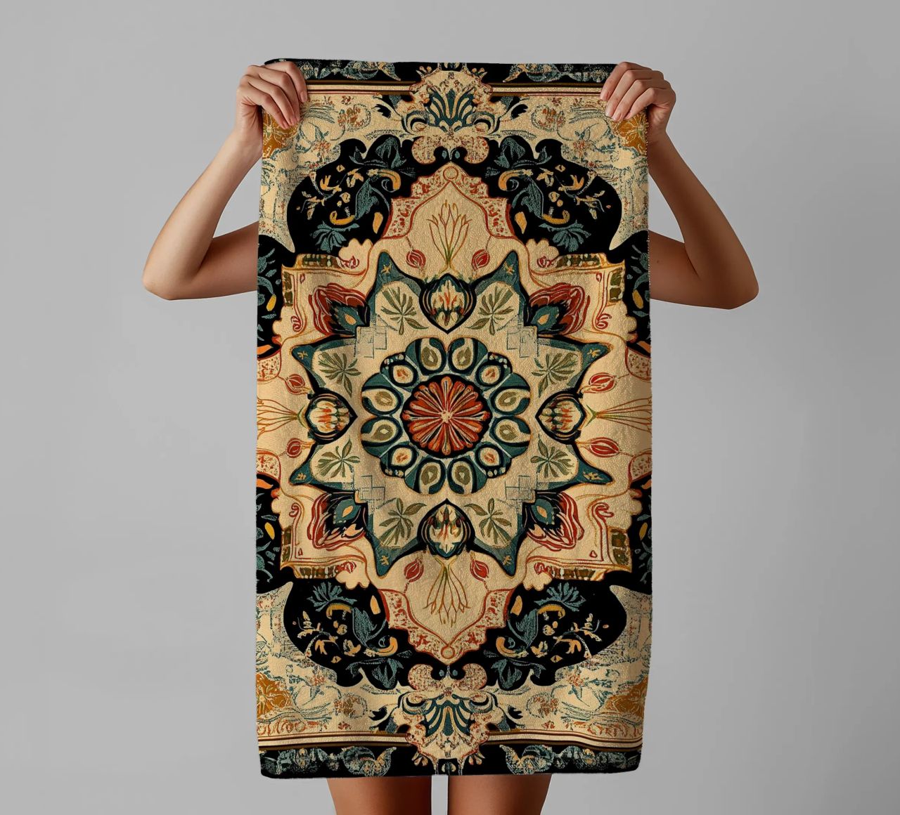 William Morris "Ornate Serenity: The Timeless Designs of Mor toalla de baño de Nikis Art Studio