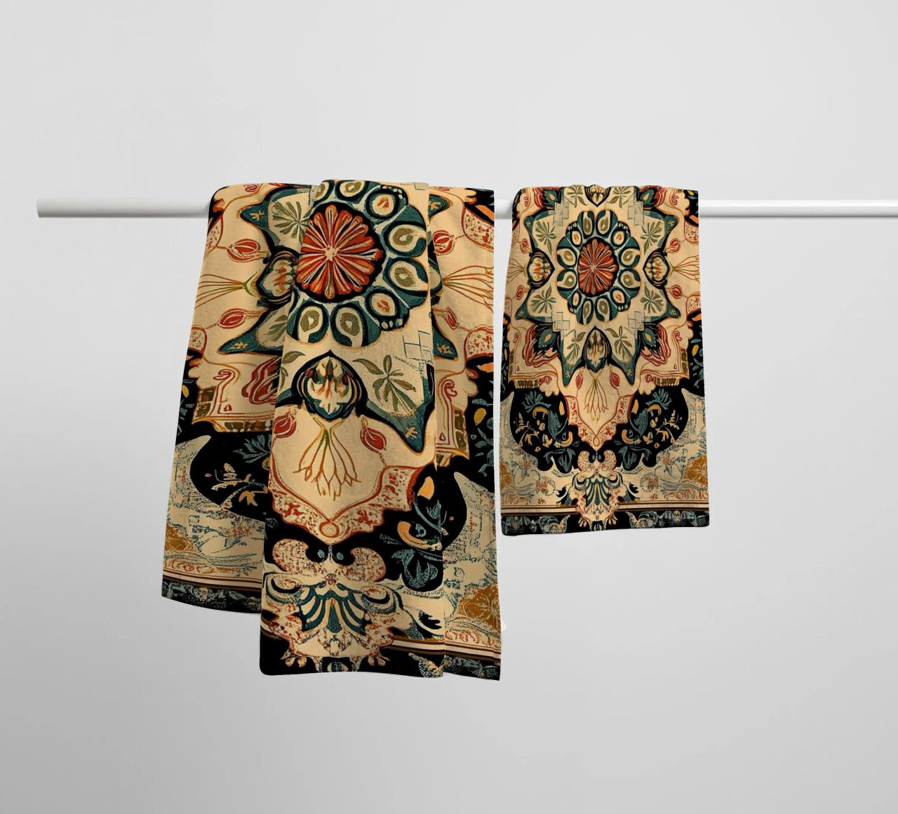 William Morris "Ornate Serenity: The Timeless Designs of Mor toalla de baño de Nikis Art Studio