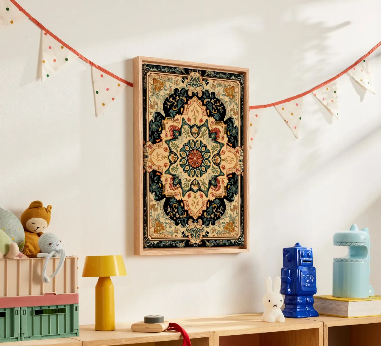 William Morris "Ornate Serenity: The Timeless Designs of Mor tela con Cornice a cassetta da Nikis Art Studio