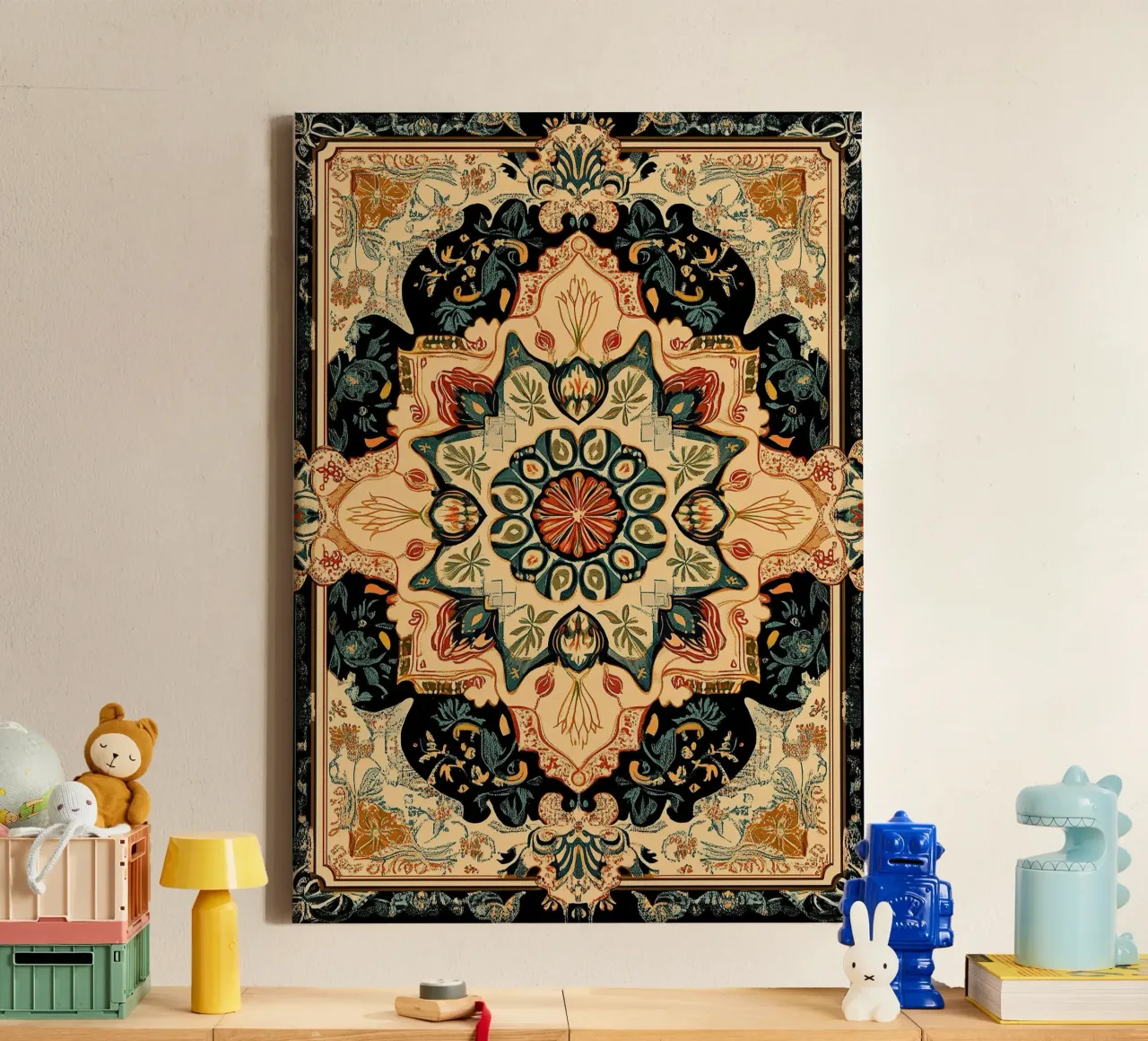 William Morris "Ornate Serenity: The Timeless Designs of Mor tela con Cornice a cassetta da Nikis Art Studio
