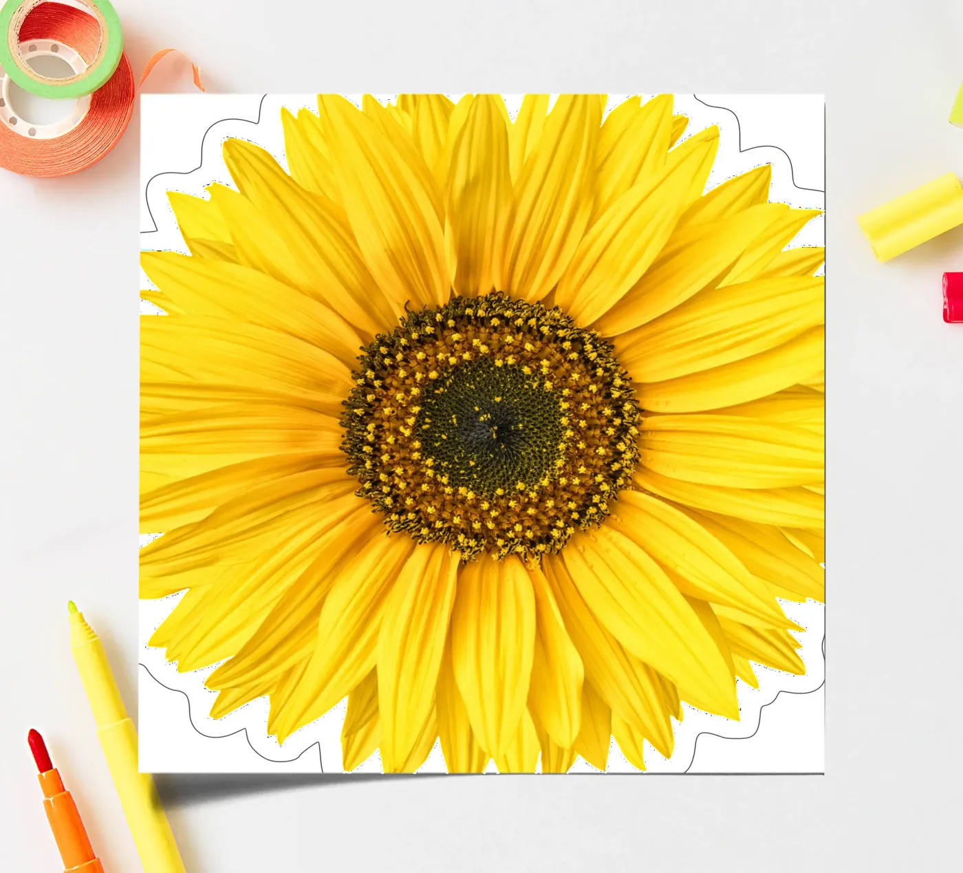 Sunflower sticker sheet by Curious Collections by Marielle Leenders