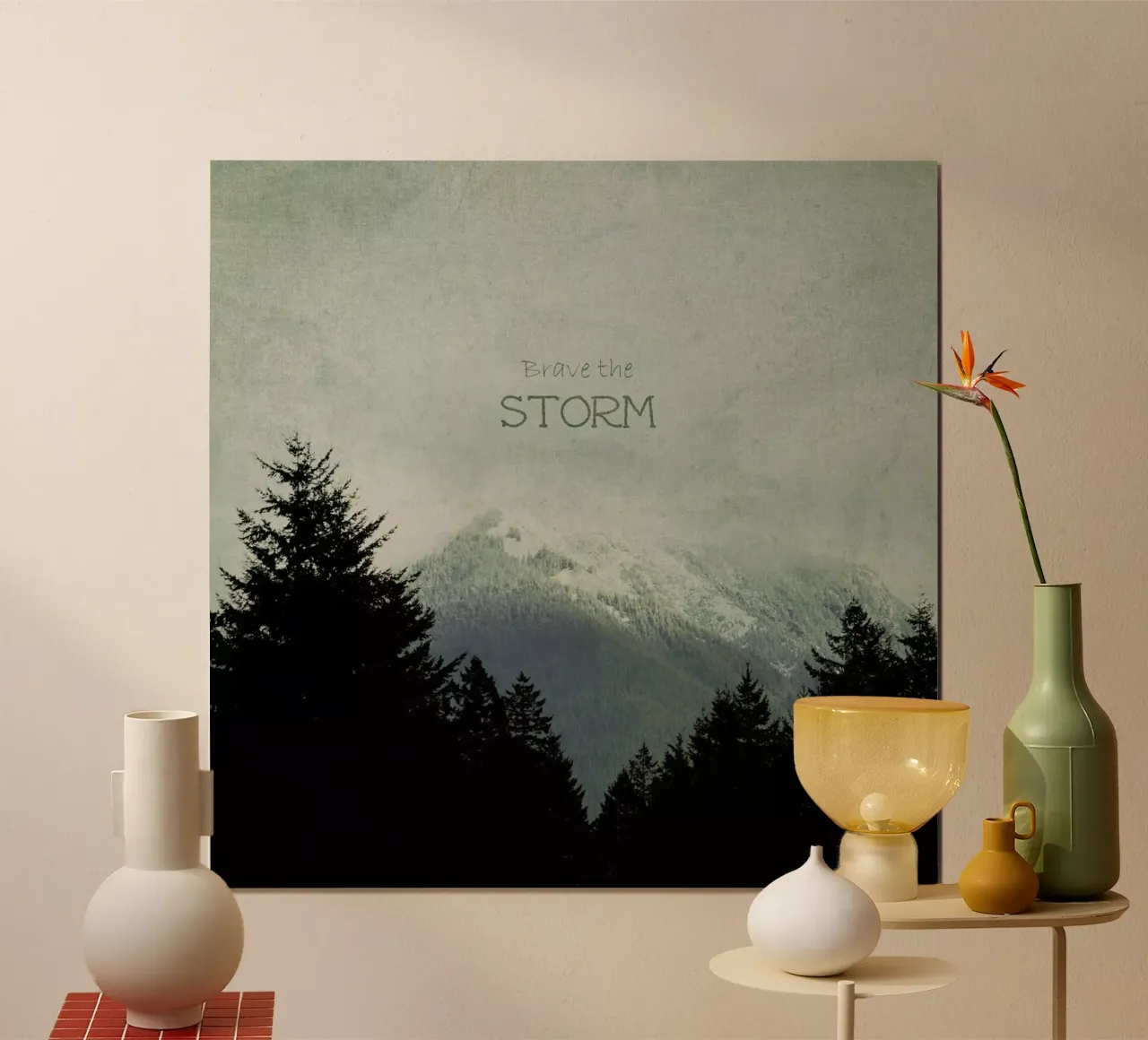 Brave the Storm poster con telaio in plastica da Robin Delean