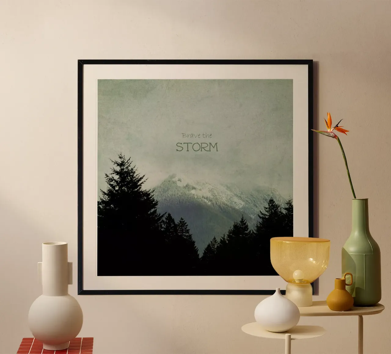 Brave the Storm poster con telaio in plastica da Robin Delean