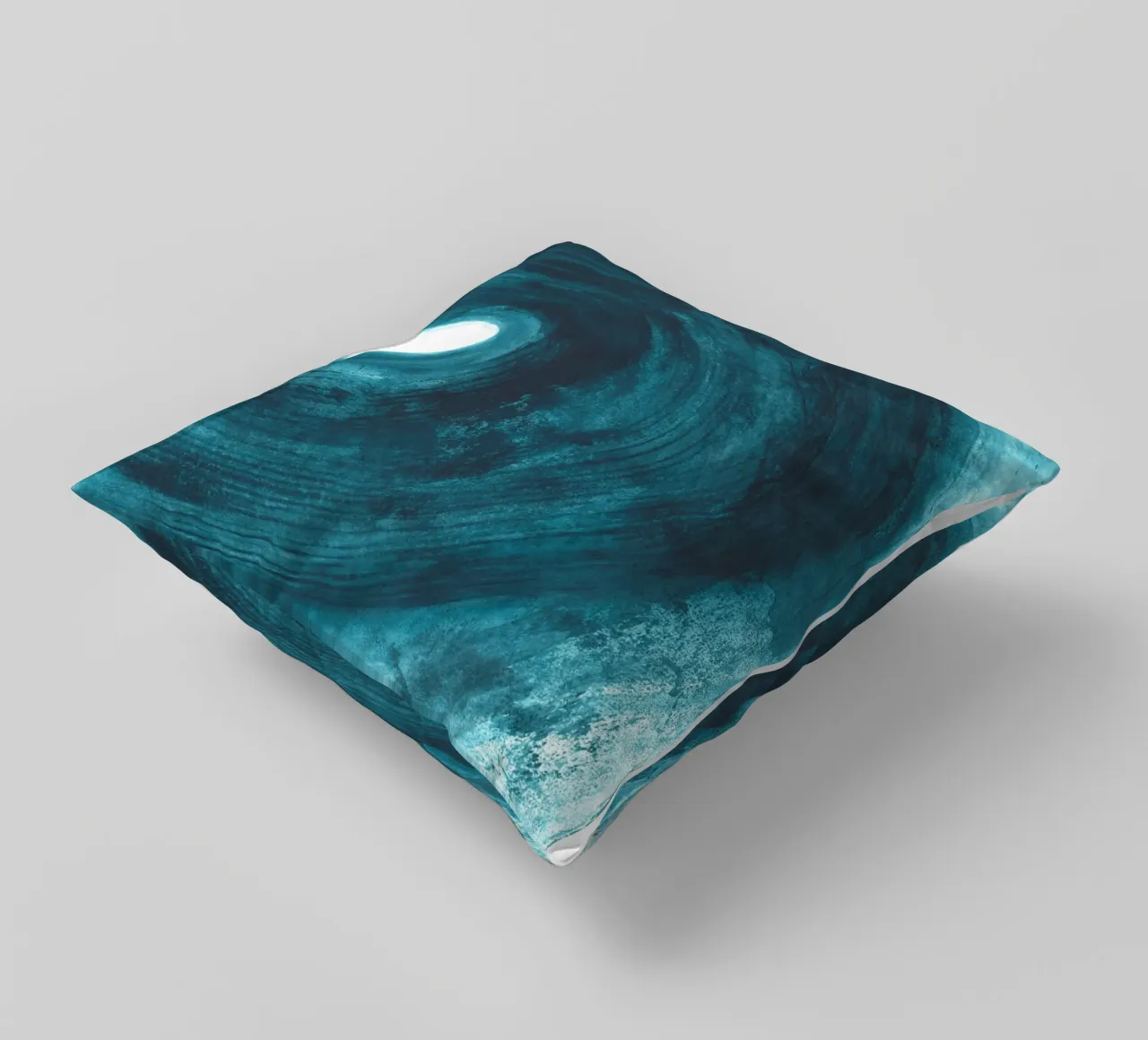 Dalprem Kaur Art - A Wave moves decorative cushion by The Artcircle