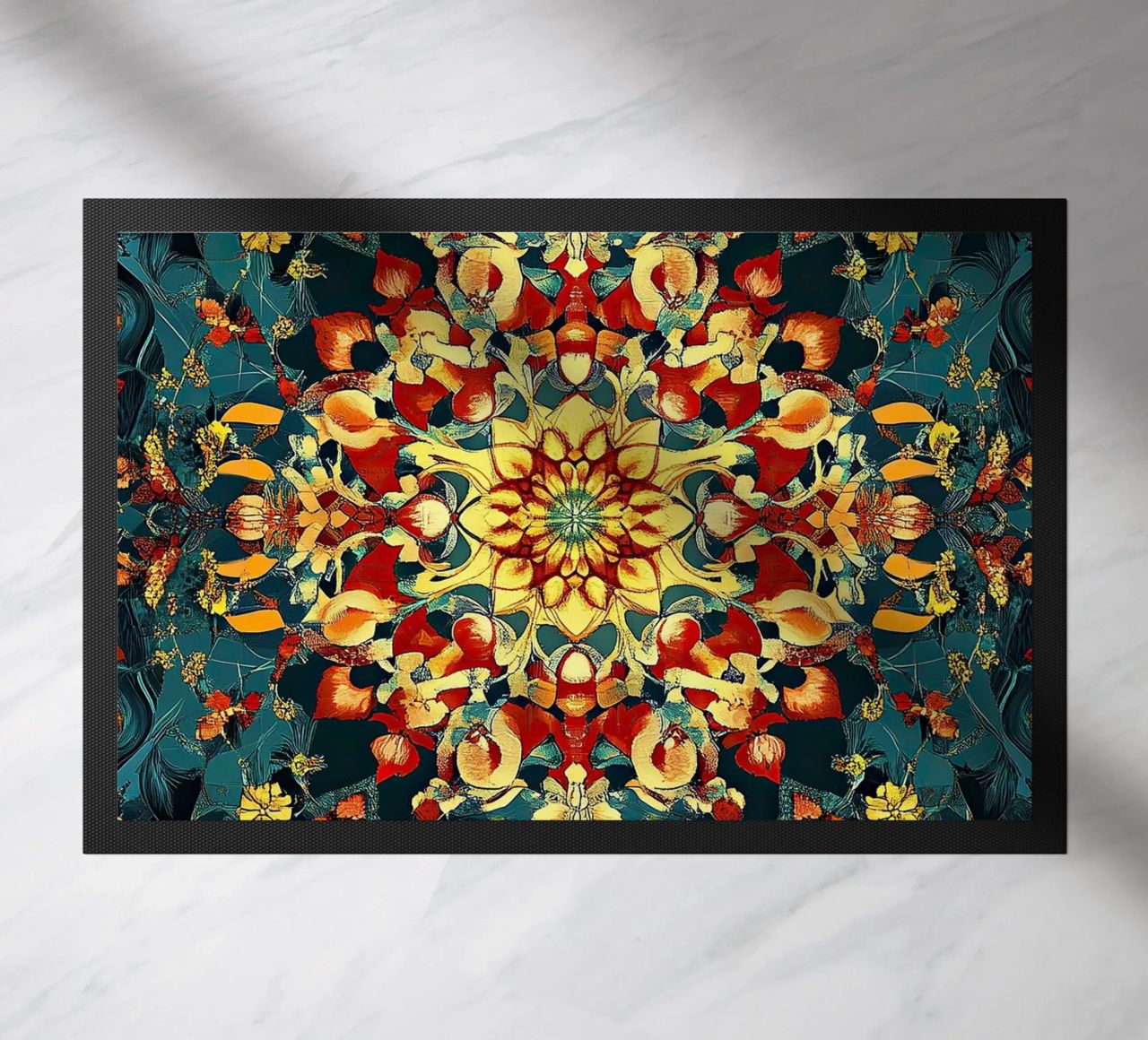 William Morris "Whispers of the Wild: A Morris Perspective" felpudo de Nikis Art Studio