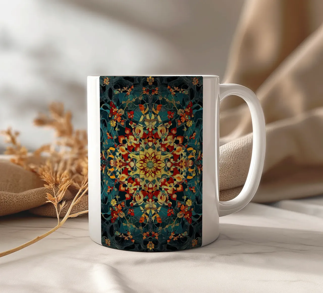 William Morris "Whispers of the Wild: A Morris Perspective" tazza in ceramica da Nikis Art Studio