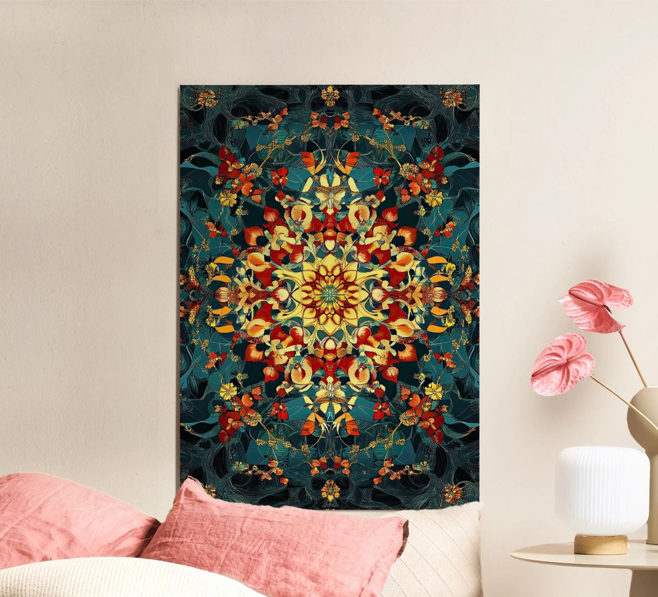 William Morris "Whispers of the Wild: A Morris Perspective" pannello forex da Nikis Art Studio