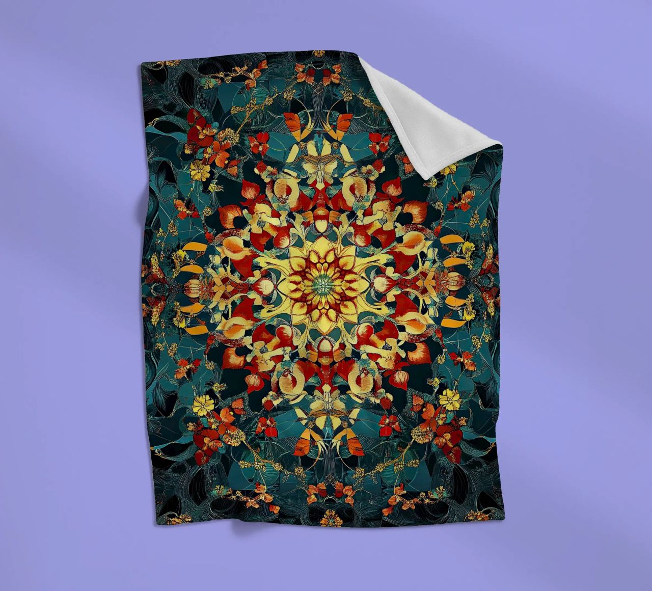 William Morris "Whispers of the Wild: A Morris Perspective" coperta in pile da Nikis Art Studio