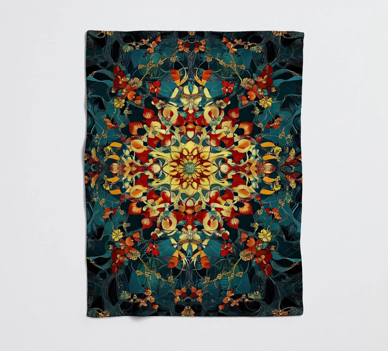 William Morris "Whispers of the Wild: A Morris Perspective" coperta in pile da Nikis Art Studio