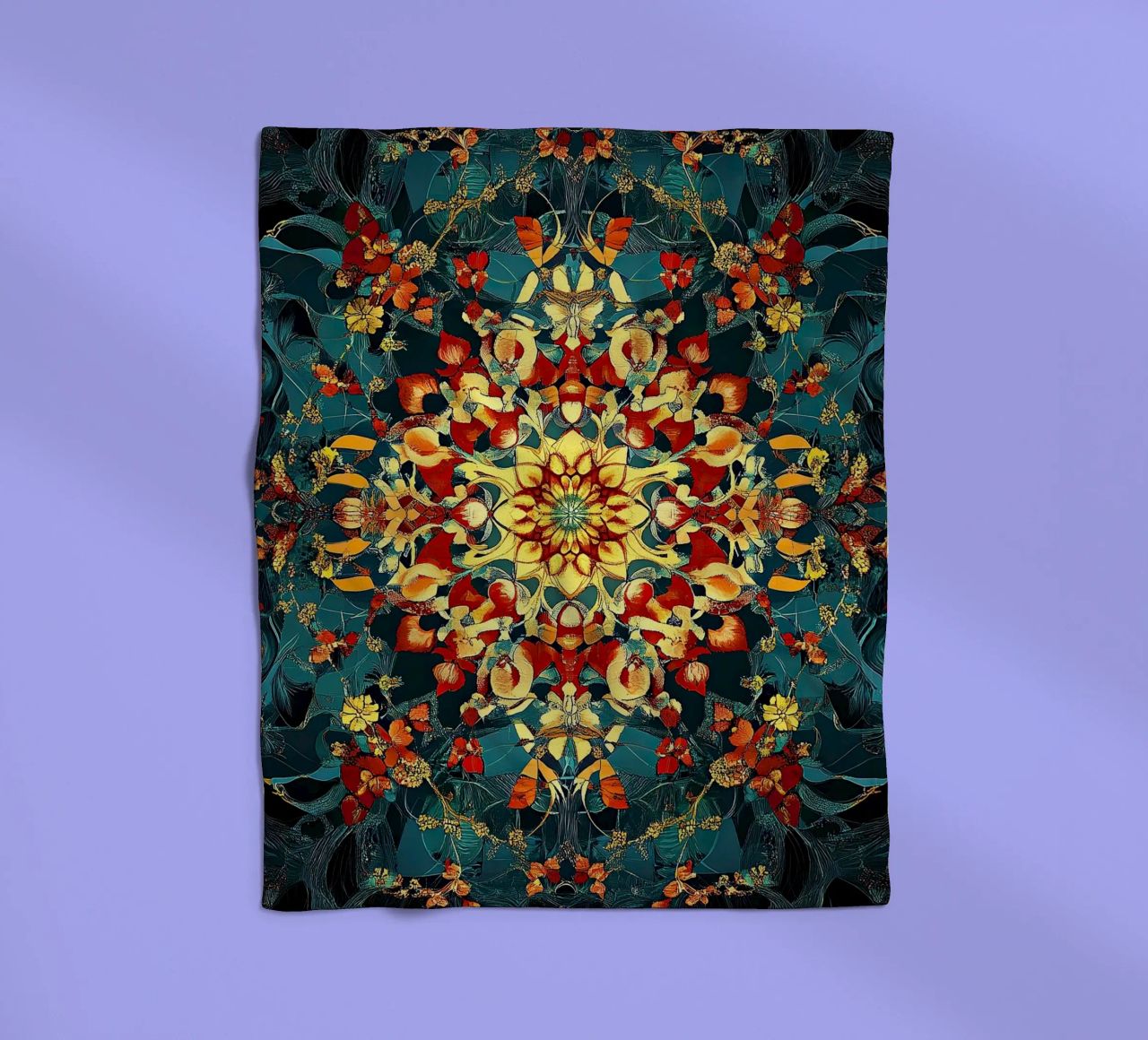 William Morris "Whispers of the Wild: A Morris Perspective" coperta in pile da Nikis Art Studio