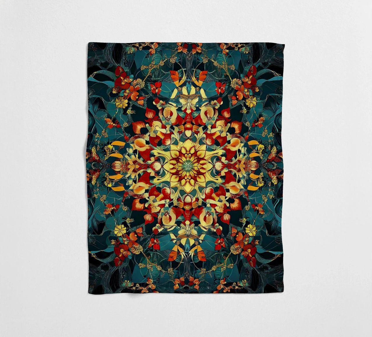 William Morris "Whispers of the Wild: A Morris Perspective" coperta in pile da Nikis Art Studio