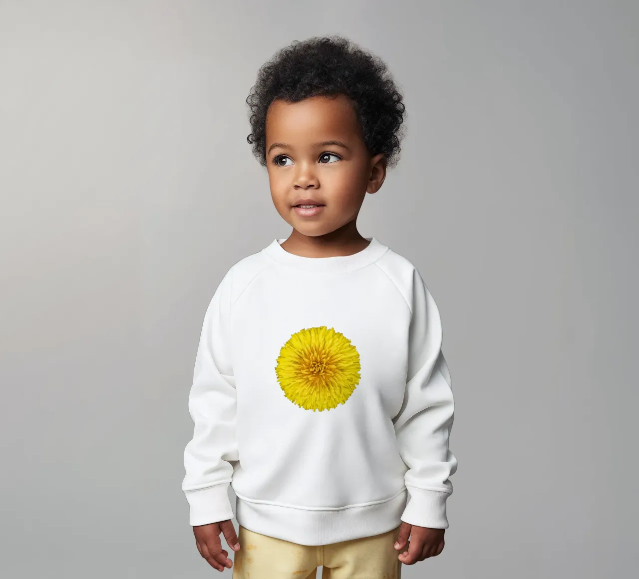 Dandelion Flower baby sweatshirt by Curious Collections by Marielle Leenders