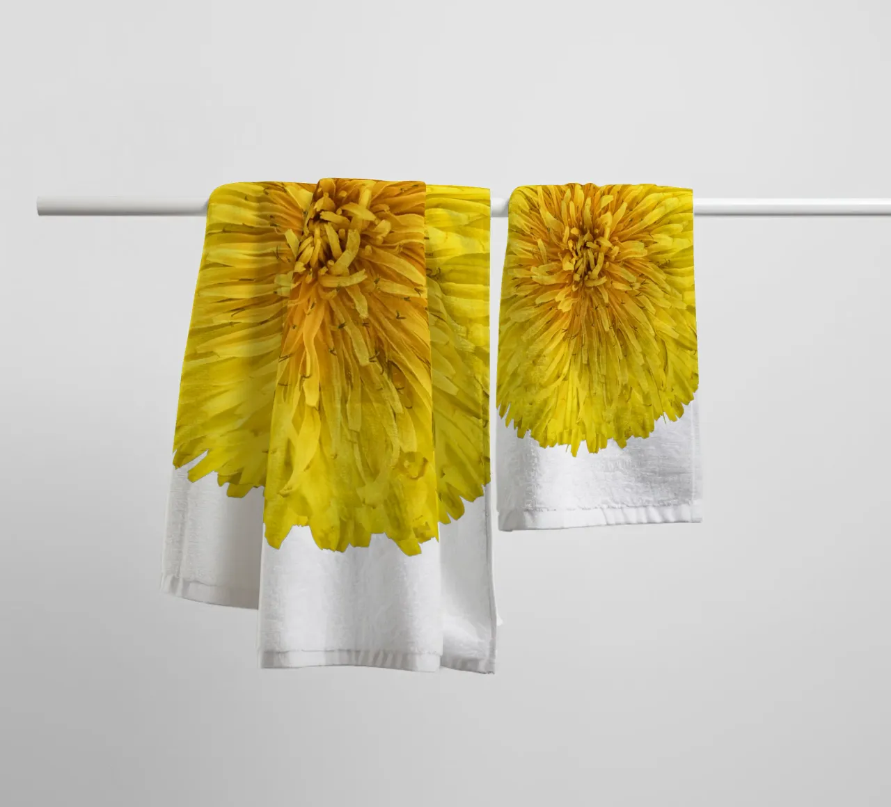 Dandelion Flower towel by Curious Collections by Marielle Leenders