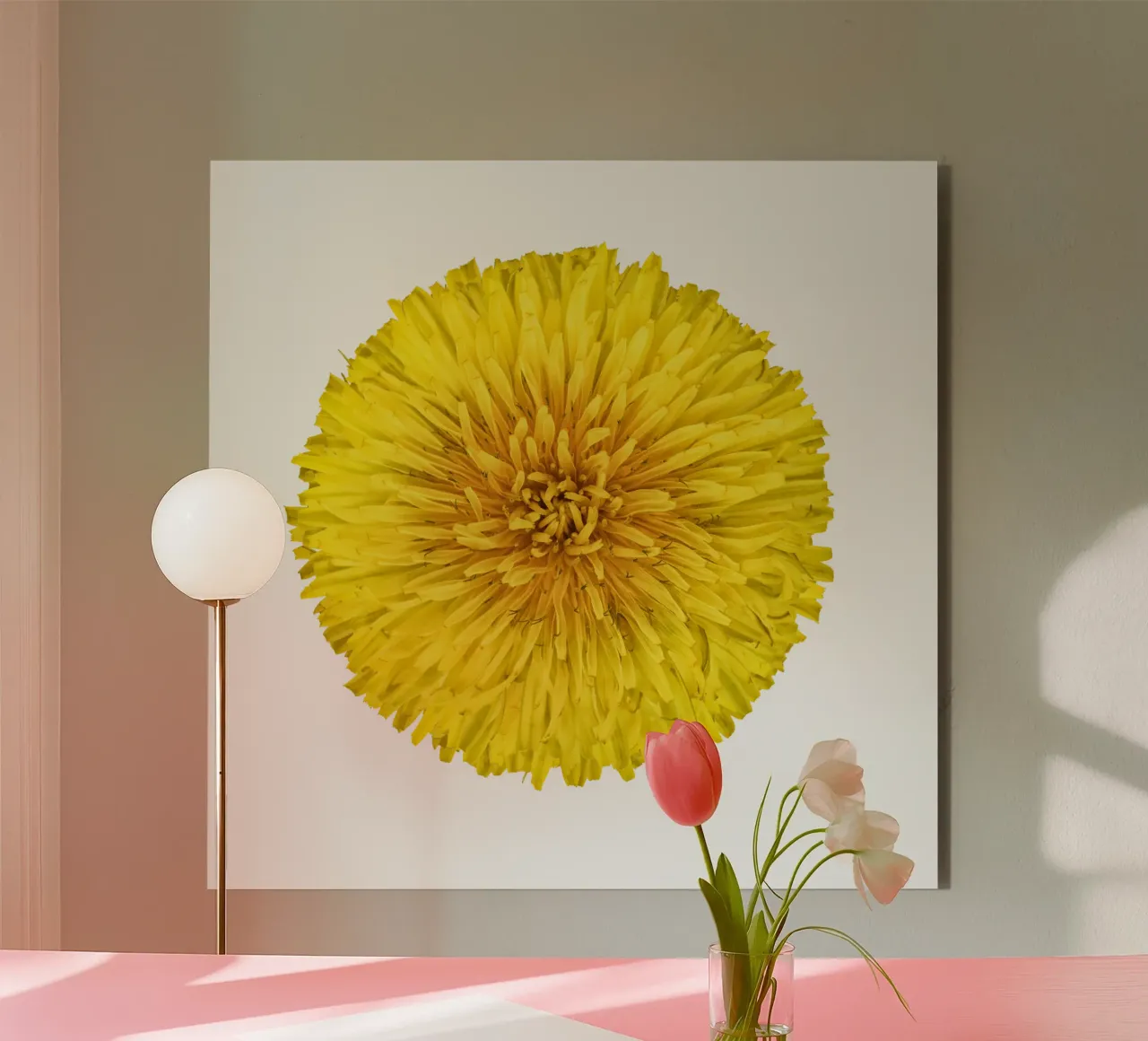 Fiore di dente di leone alluminio dibond da Curious Collections by Marielle Leenders
