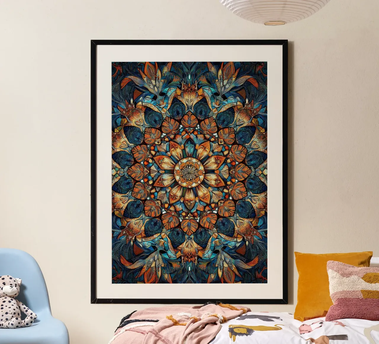 William Morris "Heritage Blooms: A Tribute to William Morris poster con telaio in alluminio da Nikis Art Studio