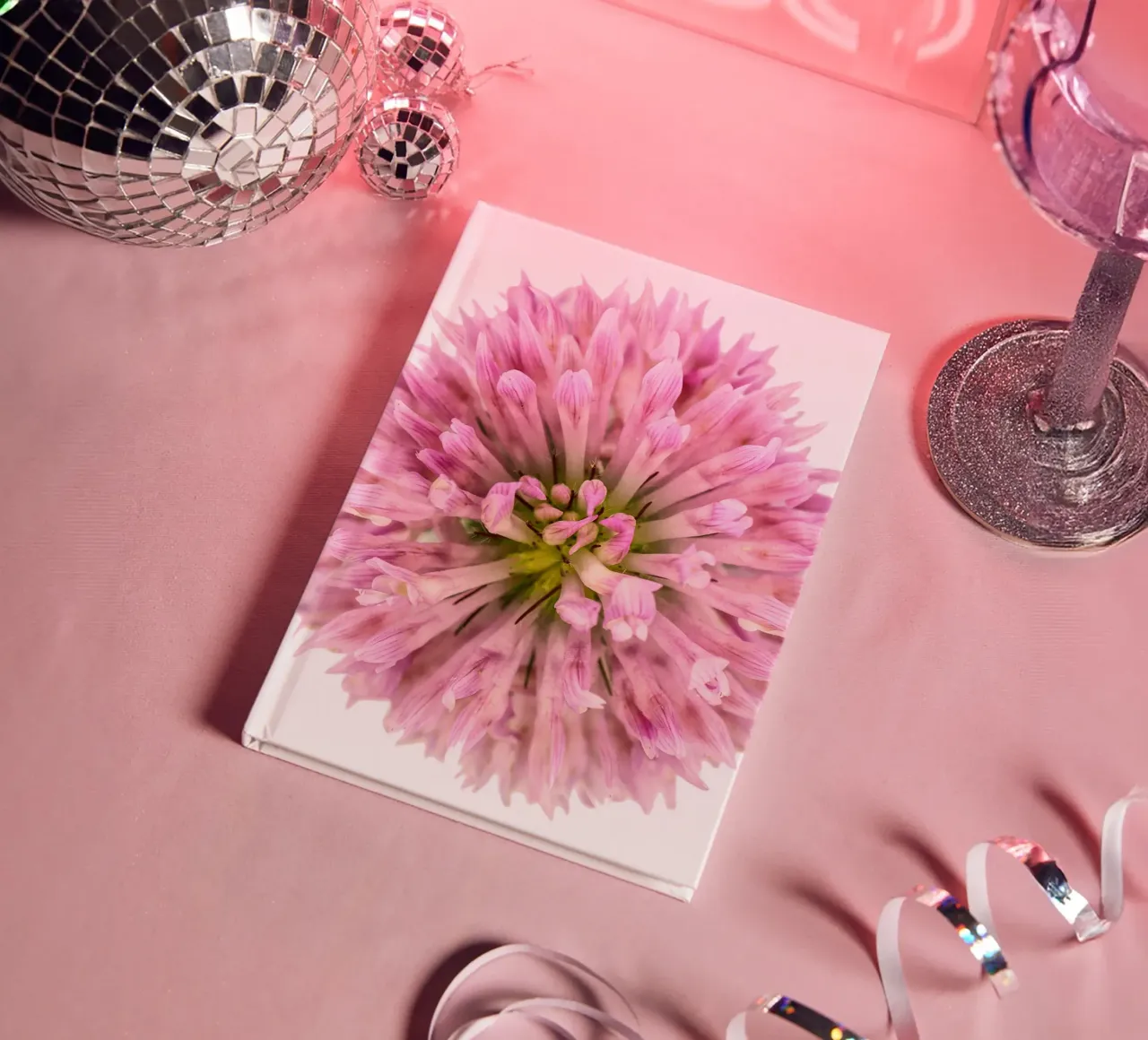 Red Clover Flower notebook by Curious Collections by Marielle Leenders
