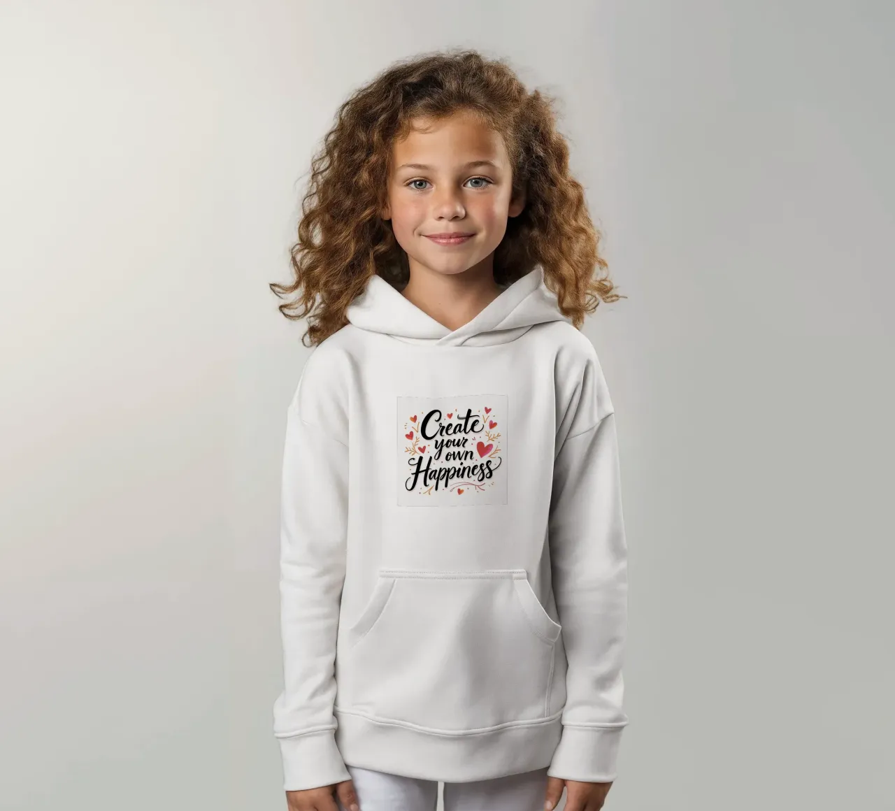 Creare la propria felicità felpa bambino con cappuccio da inspirational quote